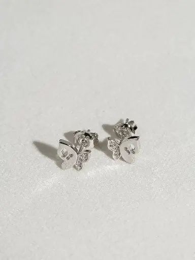 smooth Butterfly silver 925 earrings 
