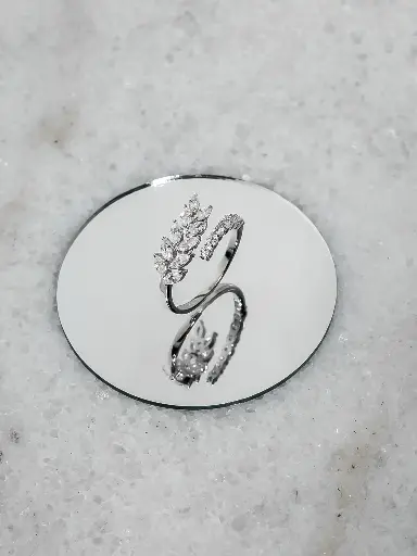 Safa with line adjustable silver925 ring 