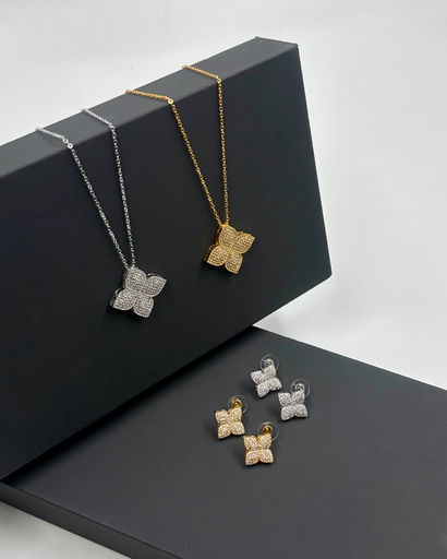 Full stone ro necklace set 