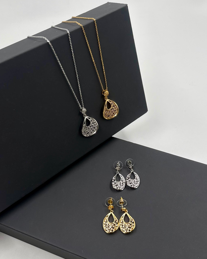 Open waterdrop necklace set