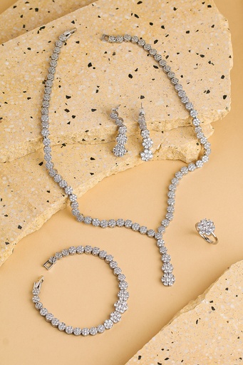 [SZ-44-80] smooth round zircon set 