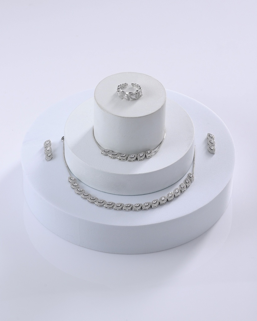 Adjustable smooth eye zircon set 