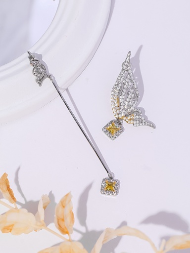 [EZ-44-66] butterfly  earrings with yellow