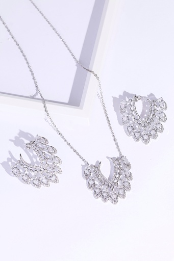 [SN-03-71] u shape big zircon necklace with earrings 
