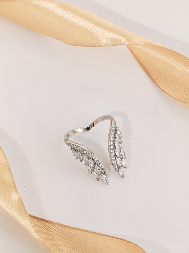 [RZ-44-27] wing zircon adjustable ring