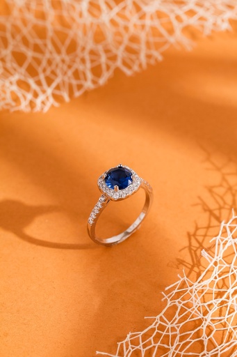 smooth with zircon silver 925 ring