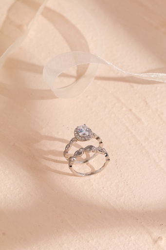 oval small silver 925 twins 