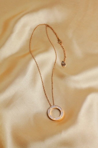 Circle full stones necklace