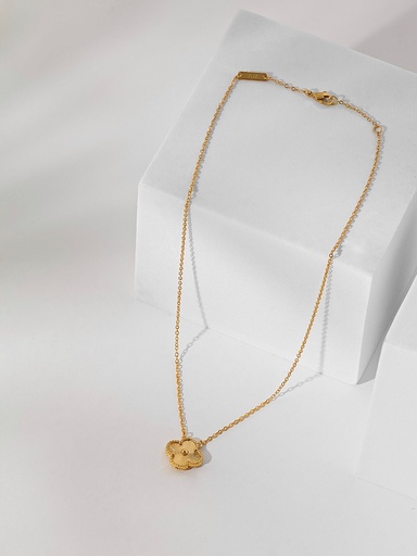 [NP-33-14] Flower shape gold necklace