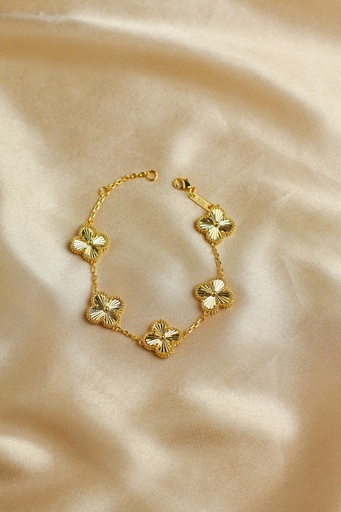 [BT-33-13] Flower shape bracelet gold