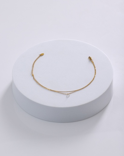 [AK-33-03] 2 layer with crystal anklet
