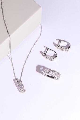 chain smooth silver 925 set