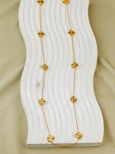 [NP-33-29] flower shape long necklace