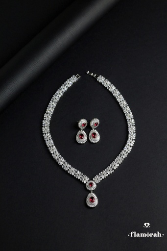 [SZ-44-66] heavy zircon Necklace with earrings