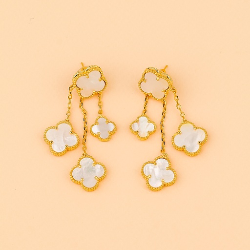 [EP-33-01] 3 lines  flower shape earrings