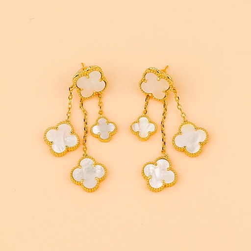 [EP-33-01] 3 lines  flower shape earrings