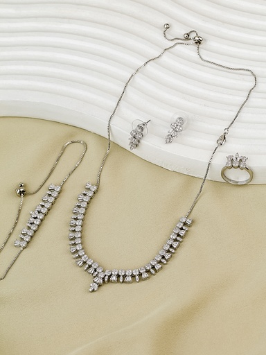 [CN3346] Adjustable Simple zircon set