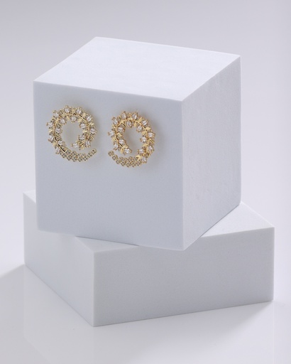 [EZ-44-70] e shape zircon earrings