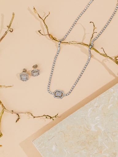 [SK-03-19] Unique square necklace set