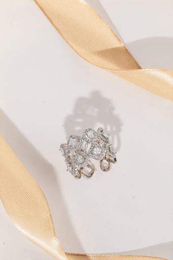 [RZ-44-02] 2 layers round and squares adjustable ring