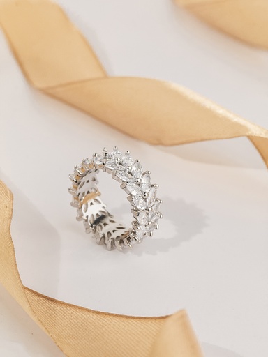 [RZ-44-13] Smooth elegant safa zircon ring