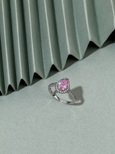 [RS-25-11] Pink drop silver 925 ring