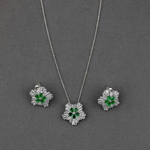 [SN-03-18] Cute snow flower necklace set