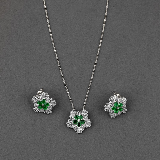 Cute snow flower necklace set