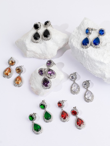 [EZ-44-43] Multiple colours round drops earrings