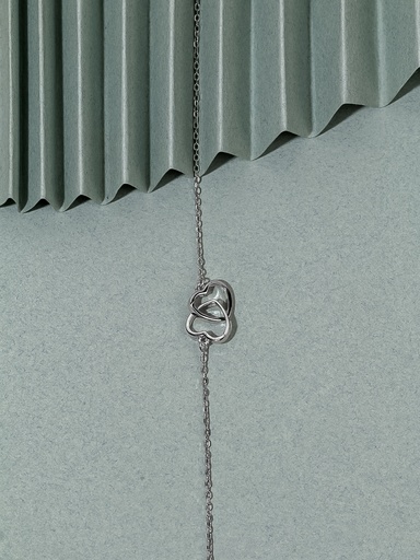 [BS-25-04] 2 hearts silver 925 bracelet