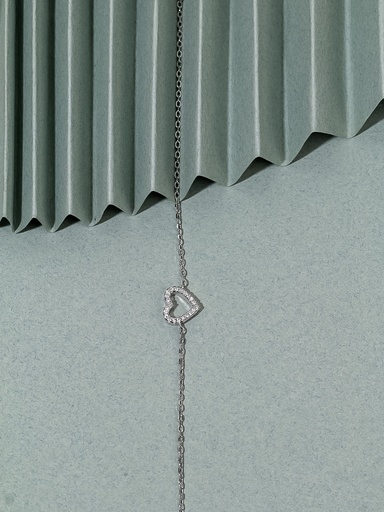 [BS-25-03] 1 heart silver 925 bracelet