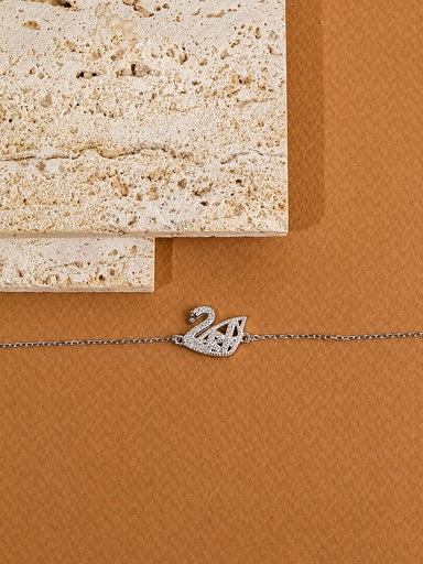 [BS-25-08] Elegant silver 925 swan bracelet