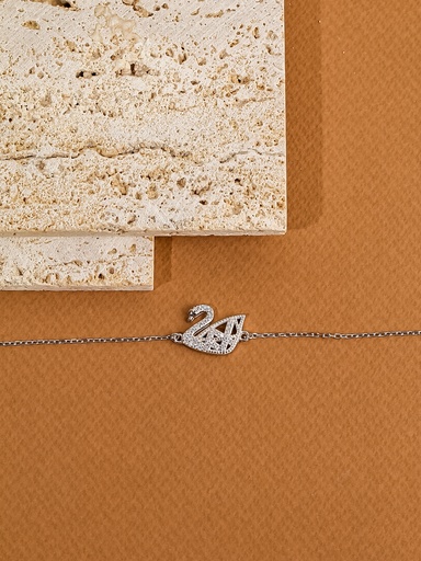 [BS-25-08] Elegant silver 925 swan bracelet