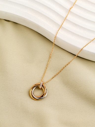 [NP-33-03] 3 circles elegant necklace