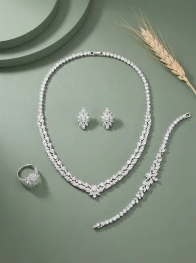 [CN1841] new simple elegant zircon set